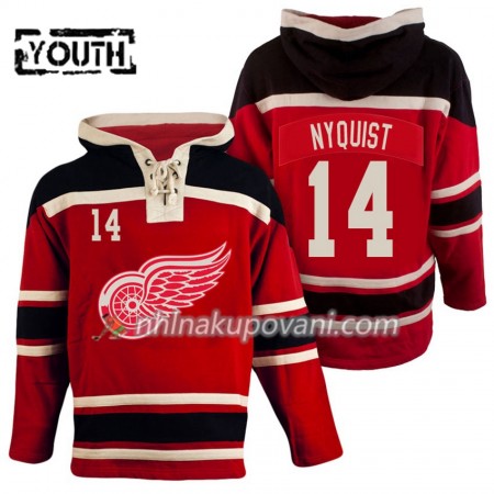 Detroit Red Wings Gustav Nyquist 14 Červená Sawyer Mikiny Hooded - Dětské